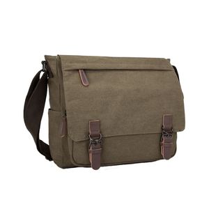 Bolsa de Mensajero de Lona Lavada de Moda Premium con Logotipo Personalizado, Versátil, para Portátil, Trabajo, Bandolera, Cierre de Cremallera, Impermeable, Ligera - Product Image 4