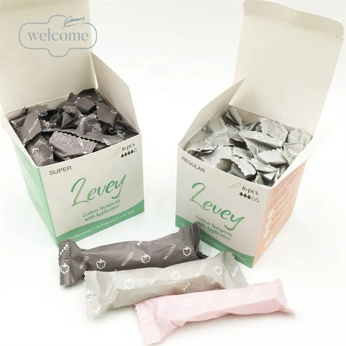 Tampons pour femmes Tampons pour menstruations Produits d'hygiène féminine Tampons biologiques vaginaux Coton de marque privée