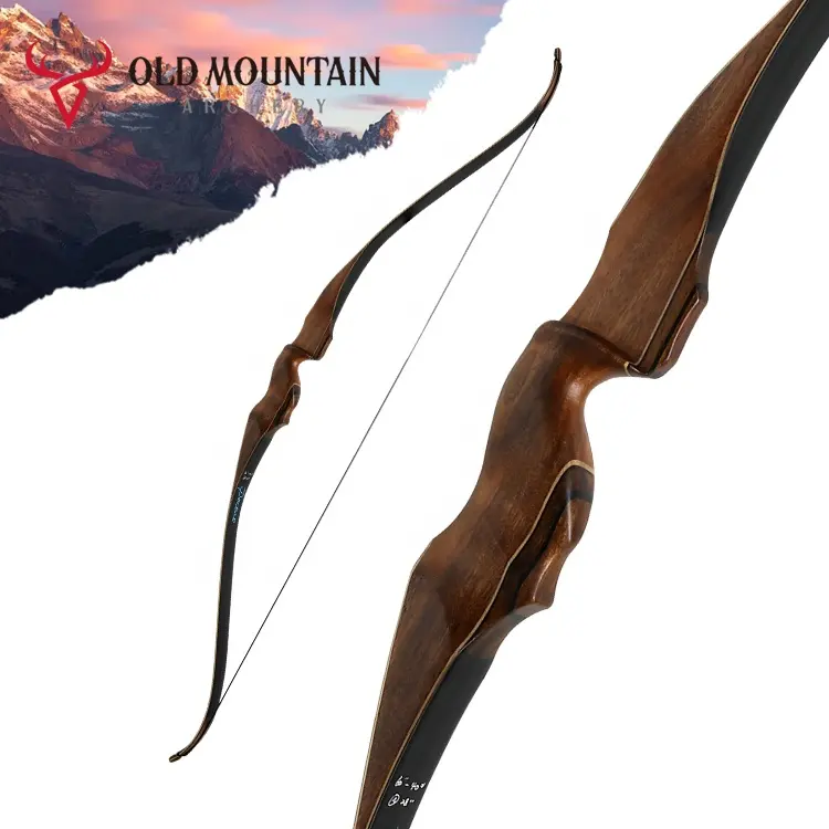 Old Mountain 2024 nuevo 60 "Pocono arco de madera arco recurvo mano izquierda arco de Tiro con Arco recurvo de una pieza