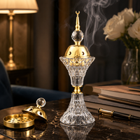 Quemador de Incienso de Cristal Jingpai de Lujo, Cristal K9 Transparente, Diseño Moderno, Adorno para Escritorio/Mesa, Decoración de Interiores, Meditación