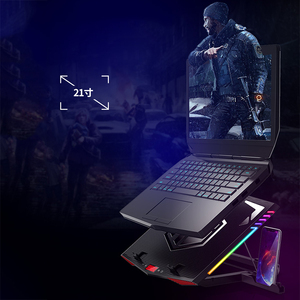 Tapis de refroidissement RGB pour ordinateur <span class=keywords><strong>portable</strong></span> LED <span class=keywords><strong>refroidisseur</strong></span> d'ordinateur <span class=keywords><strong>portable</strong></span> 6 ventilateurs 2 ports USB support Pad pour ordinateur <span class=keywords><strong>portable</strong></span> 10-17 "ordinateur - Product Image 5