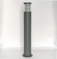 Lampadaire de Jardin Extérieur Vintage Rond Noir à LED 10W E27 Haute Luminosité pour Allée et Aménagement Paysager