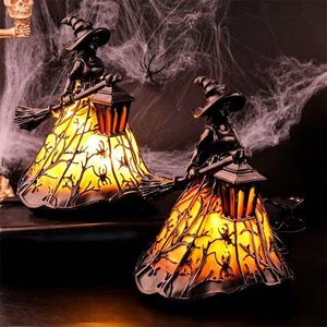 Figura Decorativa de Resina de Bruja con Escoba Luminosa para Halloween, Decoración de Jardín o Mesa, Luz Nocturna, Dropshipping Shopify - Product Image 5