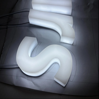 Lettres en acrylique LED miniatures personnalisées double face, sans bordure, 3D, étanches IP65, pour signalétique murale de magasin de voitures, restaurant