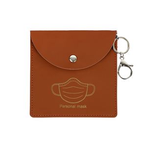 Soporte de cuero sintético para mascarilla facial, cartera pequeña a prueba de polvo con logotipo personalizado, estuche de almacenamiento enmascarado, gran venta al por mayor - Product Image 2