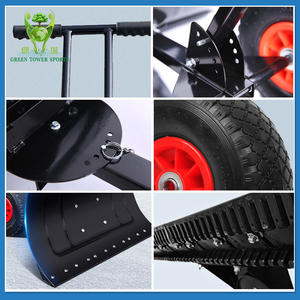 مجرفة ثلج بعجلات مع مقبض قابل للتعديل وشفرة قوية لإزالة الثلوج من الممرات والأسطح والأرصفة - Product Image 6