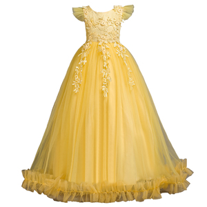 Stile occidentale abito da sposa ragazza fiore rosa tulle vestito da principessa elegante compleanno ragazza <span class=keywords><strong>abiti</strong></span> da festa <span class=keywords><strong>per</strong></span> 8Y - Product Image 1