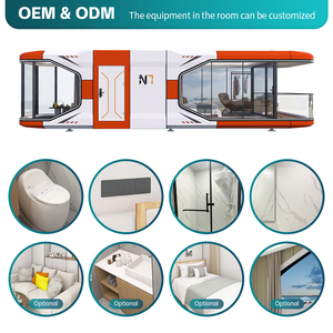 <span class=keywords><strong>Structure</strong></span> préfabriquée légère portative pour l'utilisation de chambre d'amis/bureau/jardin, installation facile petite maison écologique Capsule House - Product Image 5