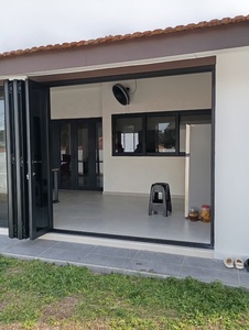 <span class=keywords><strong>Porte</strong></span> <span class=keywords><strong>coulissante</strong></span> pliante populaire pour balcon, véranda, bureau, cloison en verre insonorisée, <span class=keywords><strong>porte</strong></span> accordéon - Product Image 2