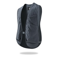 Gilet court unisexe d'été multi-poches décontracté et sportif, anti-plis, sans repassage, en polyester et nylon unis, col en V, maille, pour la pêche et la photographie