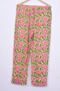 Conjunto de Pijama para Mujer al por Mayor, Hecho a Mano, con Blusa de Manga Larga y Pantalones con Cintura Elástica, Ropa de Dormir y para Estar en Casa, 100% Algodón Tejido - Product Image 6