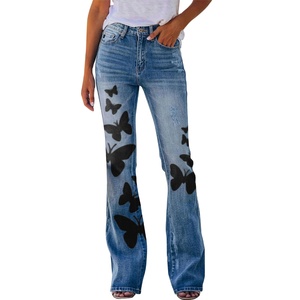 Jean en denim <span class=keywords><strong>taille</strong></span> haute pour <span class=keywords><strong>femme</strong></span>, coupe skinny ou jambe large, <span class=keywords><strong>grande</strong></span> <span class=keywords><strong>taille</strong></span>, imperméable, tendance, décontracté - Product Image 1