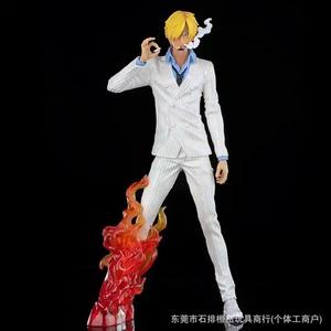 Hot Sale Statuette Anime Sanji Bianco e Nero in PVC, Modellino Giocattolo One Piece, Mondo Fantastico, Scala 1/60, con Funzione Soffiatore d'Aria e Scatola Accessori - Product Image 5