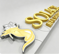 Enseigne 3D à lettres canal rétroéclairées en acrylique et métal, enseigne commerciale LED lumineuse pour extérieur, devanture de magasin, signalétique personnalisée avec logo