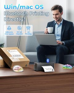 2410BT <strong>for</strong> <strong>Bluetooth</strong> Thermal Shipping Label <strong>Printer</strong> Small Business 4x6 Wireless Label Maker Compatible IOS Android <strong>Phone</strong> Pad PC - Product Image 6