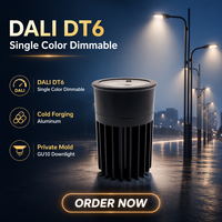Module LED GU10 à moule privé pour downlight DALI DT6 monocolore dimmable, éclairage intérieur anti-éblouissement, angle de faisceau de 15 degrés
