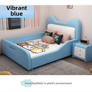 1.5m basit korkuluk yaratıcı kedi karikatür yatak çocuk prenses tek kişilik yatak katı ahşap okul Modern ev Internet ranza - Product Image 4