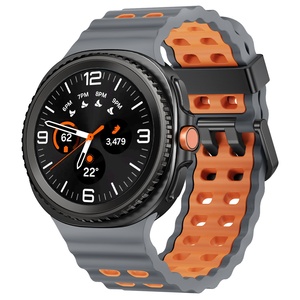 สายนาฬิกาข้อมือซิลิโคนสองสีลายมหาสมุทรสำหรับ Samsung Galaxy Watch8/Watch8 Classic สุดหรู - Product Image 5