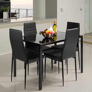 Gỗ mẫu bàn ăn SET4 6 Ghế Nhà Hàng bảng MDF đồ nội thất hiện đại sang trọng kính bàn ăn đặt - Product Image 6