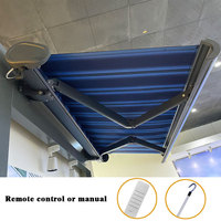 Auvent de toit rétractable électrique intelligent à bras courbé en tissu imperméable de haute qualité pour l'extérieur - Vente en gros