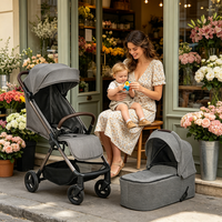 Poussette de luxe pliable format cabine, inclinable, pour enfant, bébé, tout-petit, landau 3 en 1, poussette de voyage pour nouveau-né