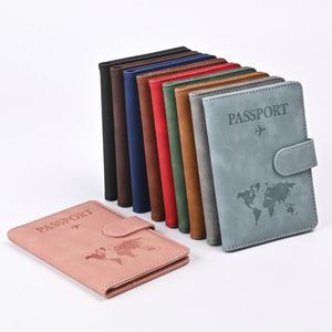 Hot Selling Pu Leather <b>Passport</b> Holder Protective Cover Travel <b>Wallet</b> Card Bag Ticket Holder Custom Logo - Product Image 1
