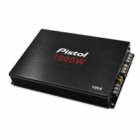 PISTOL GM-E1004 1200W 4 Kanal Amplifier Mobil Kelas AB 100W X4 RMS 4 Ohm Stereo Jangkauan Penuh