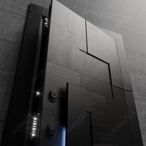 Chine Prix bas Portes de sécurité personnalisées en métal inoxydable <span class=keywords><strong>Porte</strong></span> <span class=keywords><strong>blindée</strong></span> moderne en acier inoxydable moderne en métal pour villa - Product Image 4