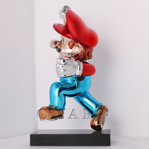 Bolsa de Dinero <span class=keywords><strong>Super</strong></span> <span class=keywords><strong>Mario</strong></span> <span class=keywords><strong>Bros</strong></span> de Resina, Coleccionable, <span class=keywords><strong>Mario</strong></span> Corriendo, Escultura Artística, Modelo 3D, Pintado a Mano, Personalizable - Product Image 2