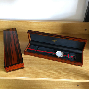 Factory Direct Custom Wooden Long Watch <b>Box</b> Strap <b>Box</b> Pen <b>Box</b> with Logo Customization, Luxury Wooden <b>Gift</b> <b>Box</b> for Men & Women - Product Image 4