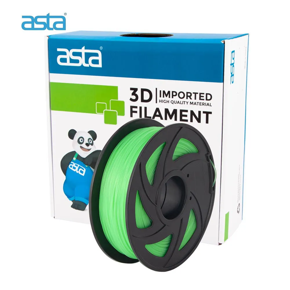 ASTA 3D Printing Supplies Premium TPU Material 3D Printer Filaments Luminous Glow in die Dark Green 1.75mm 1KG 1 Roll