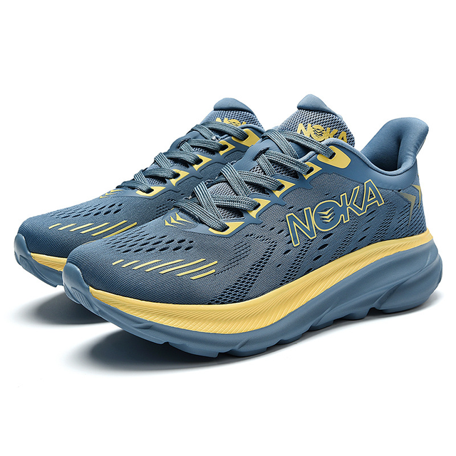 New Ultra-Light Breathable Sports Running Shoes Fashionable Espadrilles Style Thick Sole for Outdoor Casual Walking Mesh Lining