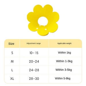 Collar para Perros Pequeños Elizabeth Cute Classics, con Cintas Sólidas de Girasol, Material EVA Ecológico, Ajustable, Anti-Lamido, Lavable a Mano - Product Image 6