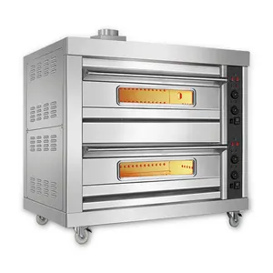 steam tube and deck bakery commercial 4 triple electric pizza double-deck oven