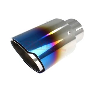 Marmitta per auto universale in acciaio inossidabile con punta di scarico blu bruciata per Bmw Benz Audi <span class=keywords><strong>Vw</strong></span> Golf Car marmitta di scarico <span class=keywords><strong>Logo</strong></span> personalizzato - Product Image 6