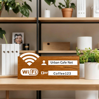 Ahşap Wifi Kablosuz Ağ Levhası El Yazısı Wifi Bilgi Panosu Duvar Sanatı Plakası Ev ve İşyeri Dekorasyonu İçin