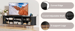 Meuble <span class=keywords><strong>TV</strong></span> DNF <span class=keywords><strong>69</strong></span> pouces, design traditionnel, matériau MDF, prise de courant, centre de divertissement, tiroir de rangement, console <span class=keywords><strong>TV</strong></span>, étagères réglables - Product Image 5