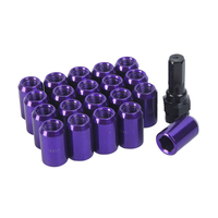 Clé adaptateur pour écrous antivol de roue de voiture, filetage M12x1.25 (12x1.5mm), fixation à entraînement cannelé, ensemble antivol, corps hexagonal poli