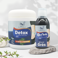 Vente en gros de poudre fine détox à base de plantes de haute qualité 300g et ensemble de sirop de perte de poids ventre plat OEM