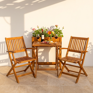 Wholesale Cheap Contemporary Eco-friendly Acacia Wooden <b>Foldable</b> Garden <b>Chair</b> for Villa Park Bedroom Kitchen & Courtyard Use - Product Image 3