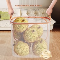 Sac de rangement pliable transparent en PVC, anti-poussière, avec poignées, étanche, conception de compression pour couettes, écologique, paniers de rangement réutilisables