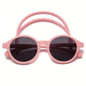 Gafas de Sol Redondas de Silicona para Bebés, Niños y Niñas, con Protección UV400, Polarizadas, con Correa, Diseño Personalizado con Logotipo, 2025 - Product Image 3