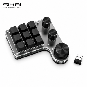 Controlador Inalámbrico SIKAI de 9 Teclas y 3 Perillas, BT 2.4G USB RGB, Panel de Atajos, Controlador de Transmisión, Edición de Video, Oficina - Product Image 1