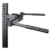 Barres parallèles réglables et pliables en acier robuste avec poignées larges et étroites pour accessoire de rack de squat