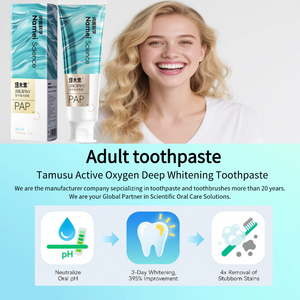 Namei Science 120g jazmín té blanco aroma pasta de dientes 4x eliminación de manchas obstinada equilibrio de pH oxígeno activo para uso doméstico - Product Image 3