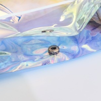 Sac à main en plastique avec logo imprimé personnalisé Sac fourre-tout transparent en PVC laser pour le shopping et les voyages