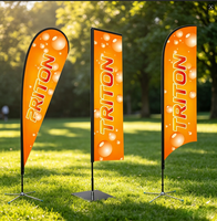 Drapeau de plage, drapeau plume, bannière en polyester en forme de goutte d'eau avec logo personnalisé imprimé, impression par sublimation thermique, publicité extérieure, salle de sport