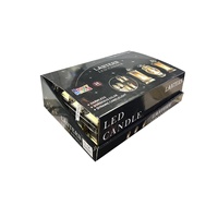 Lanterne à bougie artificielle Ramadan 641253, lot de 3 modèles, 24 pièces, 9x4x4cm, fournitures Ramadan en gros