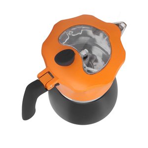 Cafetière à expresso italienne Moka Pot pour cuisinière <span class=keywords><strong>avec</strong></span> couvercle transparent 3 à 6 tasses <span class=keywords><strong>Percolateur</strong></span> à café en aluminium - Product Image 5