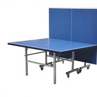Table de ping-pong pliable SMC, directement de l'usine, pour intérieur et extérieur, résistante aux intempéries, avec roulettes mobiles, kit complet de filet, vente en gros